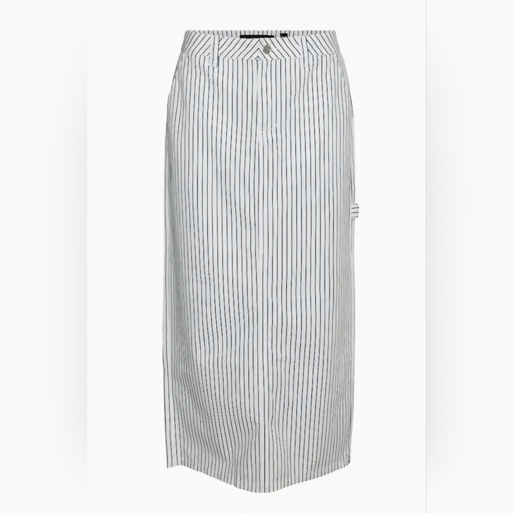 Vero Moda Chic Black and White Striped Maxi Skirt 1️⃣